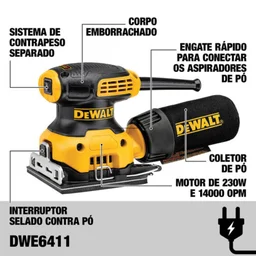LIXADEIRA ORBITAL DEWALT 127V DWE6411BR - Imagem 5