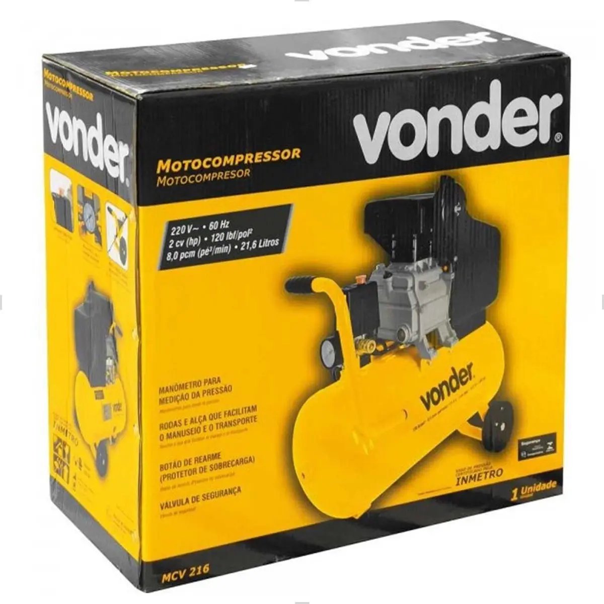 Compressor de Ar 21,6L MCV216 127V - Imagem 4
