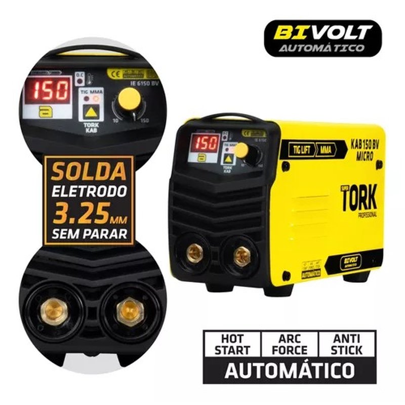 Inversora de Solda MMA 150A KAB150 Micro Bivolt - Imagem 3