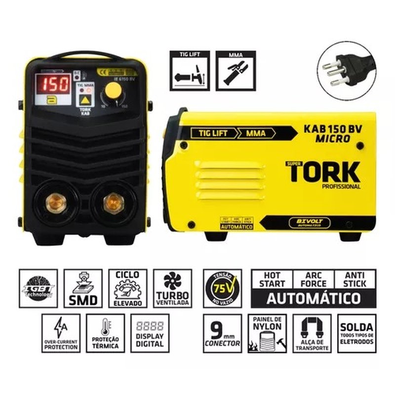 Inversora de Solda MMA 150A KAB150 Micro Bivolt - Imagem 4