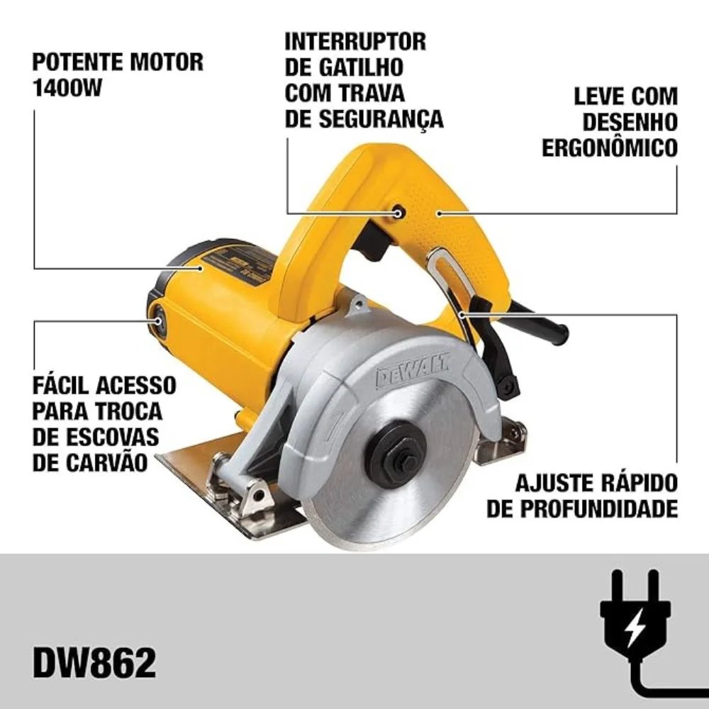 Serra Mármore 1400W DW862 - Imagem 5