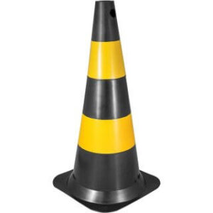 CONE 75CM PRETO/AMARELO POLIETILENO VONDER