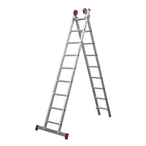 ESCADA EXTENSIVA DE ALUMINIO BOTAFOGO 9 X 2 DEGRAUS