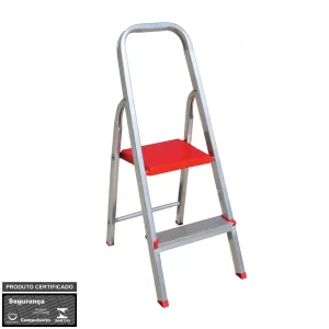 ESCADA DE ALUMINIO BOTAFOGO 2 DEGRAUS