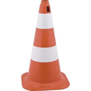 CONE 50CM BRANCO/LARANJA POLIETILENO VONDER