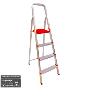ESCADA DE ALUMINIO BOTAFOGO 4 DEGRAUS