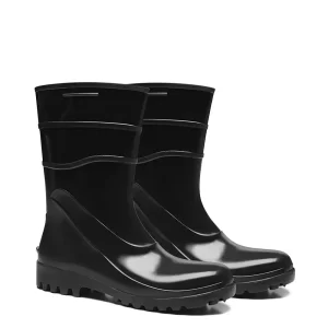 BOTA DE PVC CANO CURTO PRETO S/ FORRO BRACOL N43