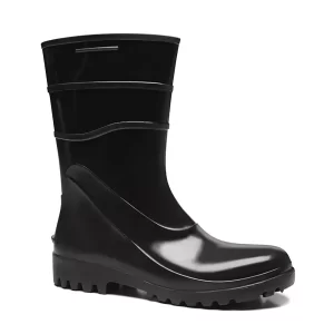 BOTA DE PVC CANO CURTO PRETO S/ FORRO BRACOL