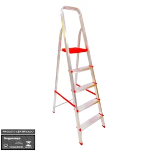 ESCADA DE ALUMINIO BOTAFOGO 5 DEGRAUS
