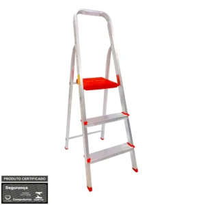 ESCADA DE ALUMINIO BOTAFOGO 3 DEGRAUS