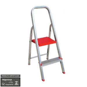 ESCADA DE ALUMINIO BOTAFOGO 2 DEGRAUS