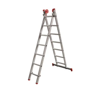 ESCADA EXTENSIVA DE ALUMINIO BOTAFOGO 7 X 2 DEGRAUS